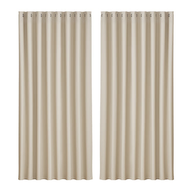 Artiss 2X Blockout Curtains Eyelet 300x230cm Beige